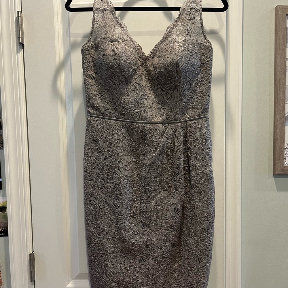 Lace Bridesmaid Dress in Gray